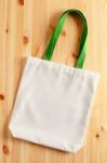 White Fabric Tote Bag Stock Photo