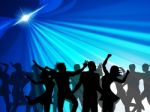 Dancing Party Indicates Cheerful Nightclub And Celebrate Stock Photo