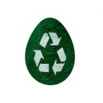 Recycle Sign On Easter Egg Stock Photo