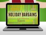 Holiday Bargains Represents Holidays Promotional And Vacation Stock Photo