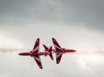 Red Arrows Display Team 50th Anniversary At Biggin Hill Airport Stock Photo