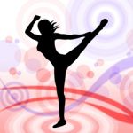 Posing Dancing Represents Yoga Pose And Relaxing Stock Photo