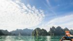 Beautiful Island And Green Lake ( Guilin Of Thailand ) Stock Photo