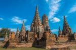 Thai Temple ,at Wat Chaiwatthanaram,ayutthaya,thailand Stock Photo