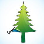 Cutting Of Christmas Tree Stock Photo