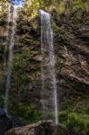 Twin Falls Waterfall Located In Springbrook National Park Stock Photo