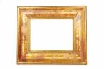 Gold Photo-frame On White Stock Photo