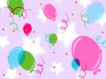 Background Balloons Indicates Design Joy And Parties Stock Photo