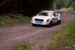 M. Sheedy Driving Ford Escort Stock Photo