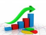 Business Graph With Rising Arrow Stock Photo