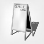 White Storefront Chalkboard Labels Stock Photo