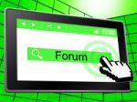 Forum Online Shows World Wide Web And Chat Stock Photo