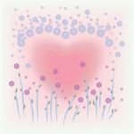 Flower And Heart Shape Background Stock Photo