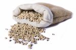 Sack Of Black Eyed Peas Beans Stock Photo