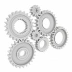 3d Rendering Gears Background Stock Photo