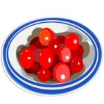 Red Tomatoes In Plate Stock Photo