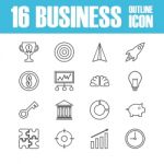 Business Outline Icon Stock Photo