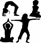 Children Doing Yoga Stock Photo