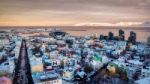 View From The Hallgrimskirkja Church In Reykjavik Stock Photo