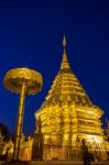 Buddhist Golden Pagoda Stock Photo