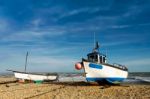 Fishing Boat On Dungeness Beach Stock Photo