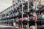 New York City Car Parking Stock Photo