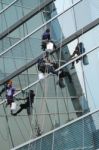 Window Cleaners Stock Photo