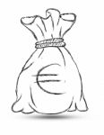 Money Bag With Euro Symbol Stock Photo