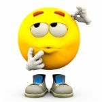 Thinking Emoticon Stock Photo