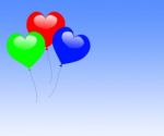 Colourful Heart Balloons Mean Valentines Day Ball Or Party Stock Photo