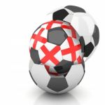 England Soccer Ball Isolated White Background Stock Photo