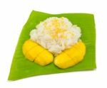 Sticky Rice Mango Stock Photo