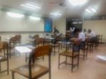 Blur Background University Students Writing Answer Doing Exam In Stock Photo