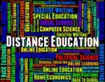 Distance Education Words Means Correspondence Course And Develop Stock Photo