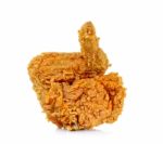 Fried Chicken Isolated On The White Stock Photo