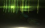 Abstract Green Digital Lens Flare With Black Background Stock Photo