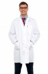 Stylish Portrait Of Handsome Male Doctor Stock Photo