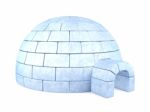 Iced Igloo Isolated On White Background Stock Photo