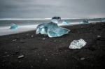 View Of Jokulsarlon Beach Stock Photo