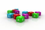 Multicolor Cubes Alp Stock Photo