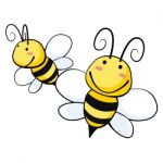 Smiling Bee Stock Photo