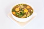 Thai Cuisine Hot Spicy Chicken  Soup Stock Photo