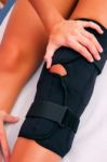 Physiotherapy Knee Brace Stock Photo