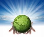 Green Globe Stock Photo