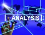 Analysis Screen Indicates Internet Or International Data Analyzi Stock Photo