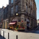 Morning Sunshine On A Small Greengrocer's Shop In Bordeaux Stock Photo