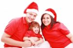 Happy Christmas Family Stock Photo