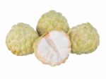 Custards  Isolated White Background. Sweet Fruit Of Thailand  Stock Photo