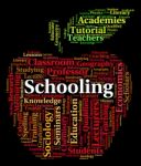 Schooling Word Representing Schools College And Learned Stock Photo