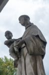 Statue In The State Castle And Chateau Complex Of Cesky Krumlov Stock Photo